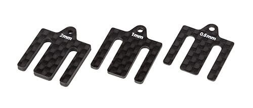 Team Associated RC10B7 FT Front Bulkhead Shims, carbon fiber [92438]