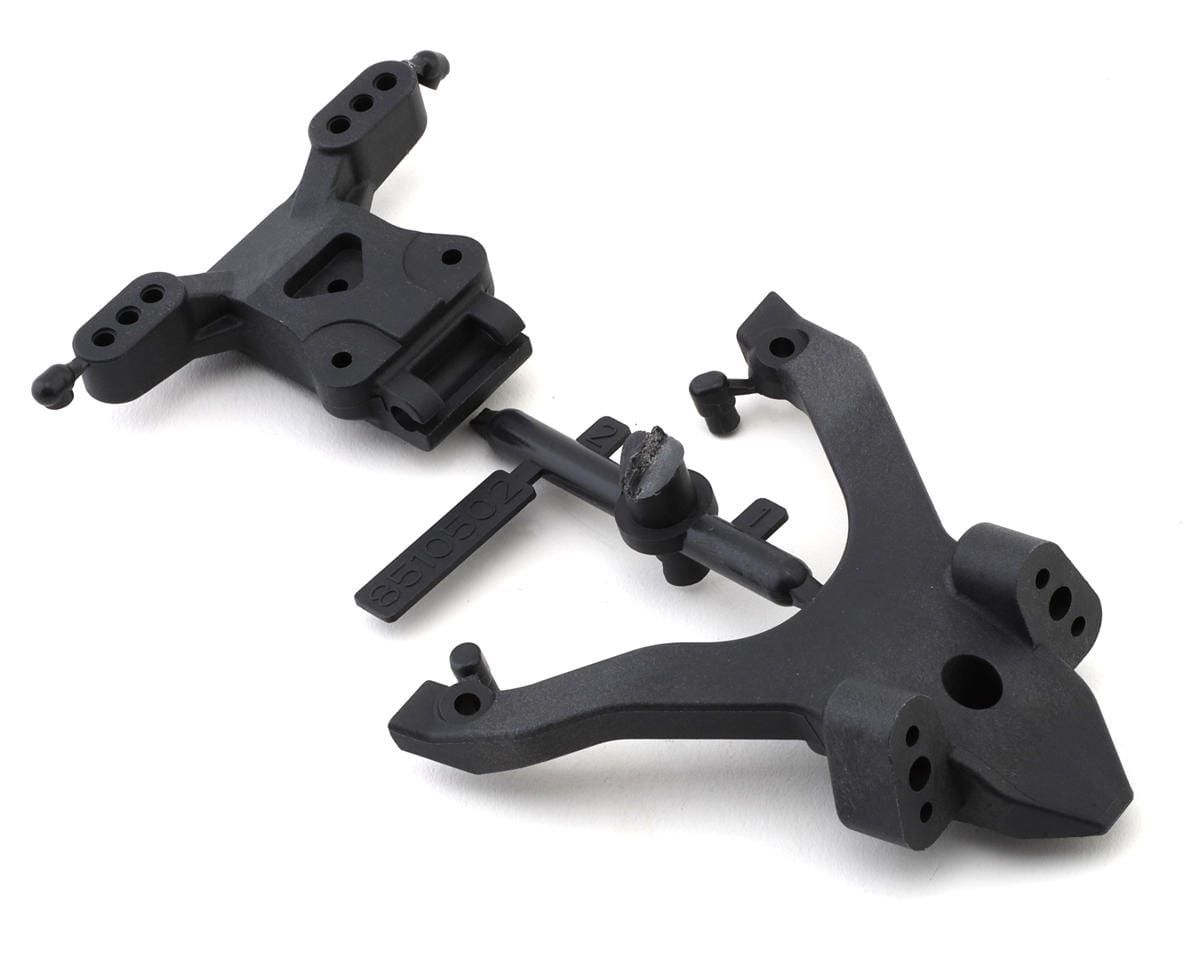 Team Associated RC10B7 Factory Team Top Plate and Ballstud Mount Carbon [92404]