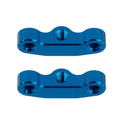 Team Associated RC10B7 Hub Link Mounts, +1mm, blue aluminum [92441]
