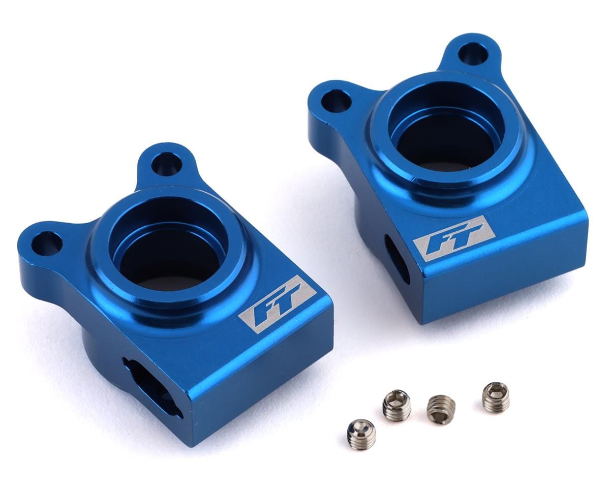 Team Associated RC10B74.1 FT Rear Hubs, blue aluminum [92270]