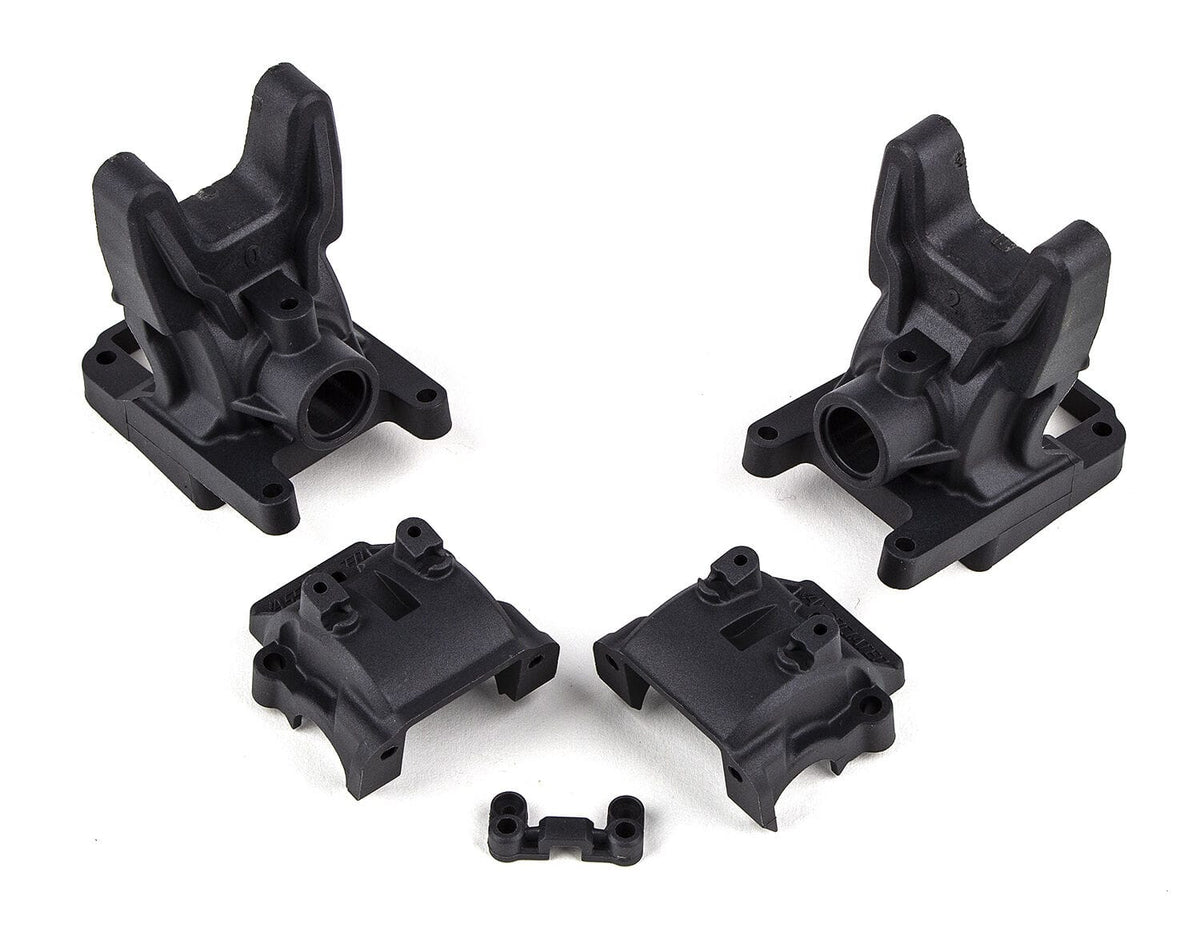 Team Associated RC10B74.2 FT Front Gearboxes, 0 and 2 Diff Heights, carbon [92326]