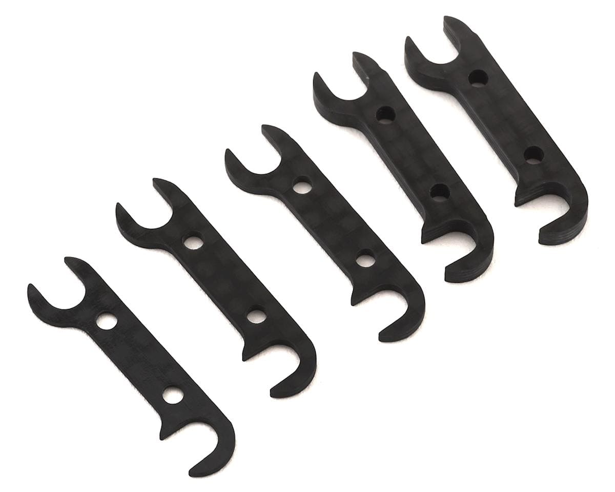 Team Associated RC10B74 FT Rear Hub Link Shim Set, carbon fiber [92185]