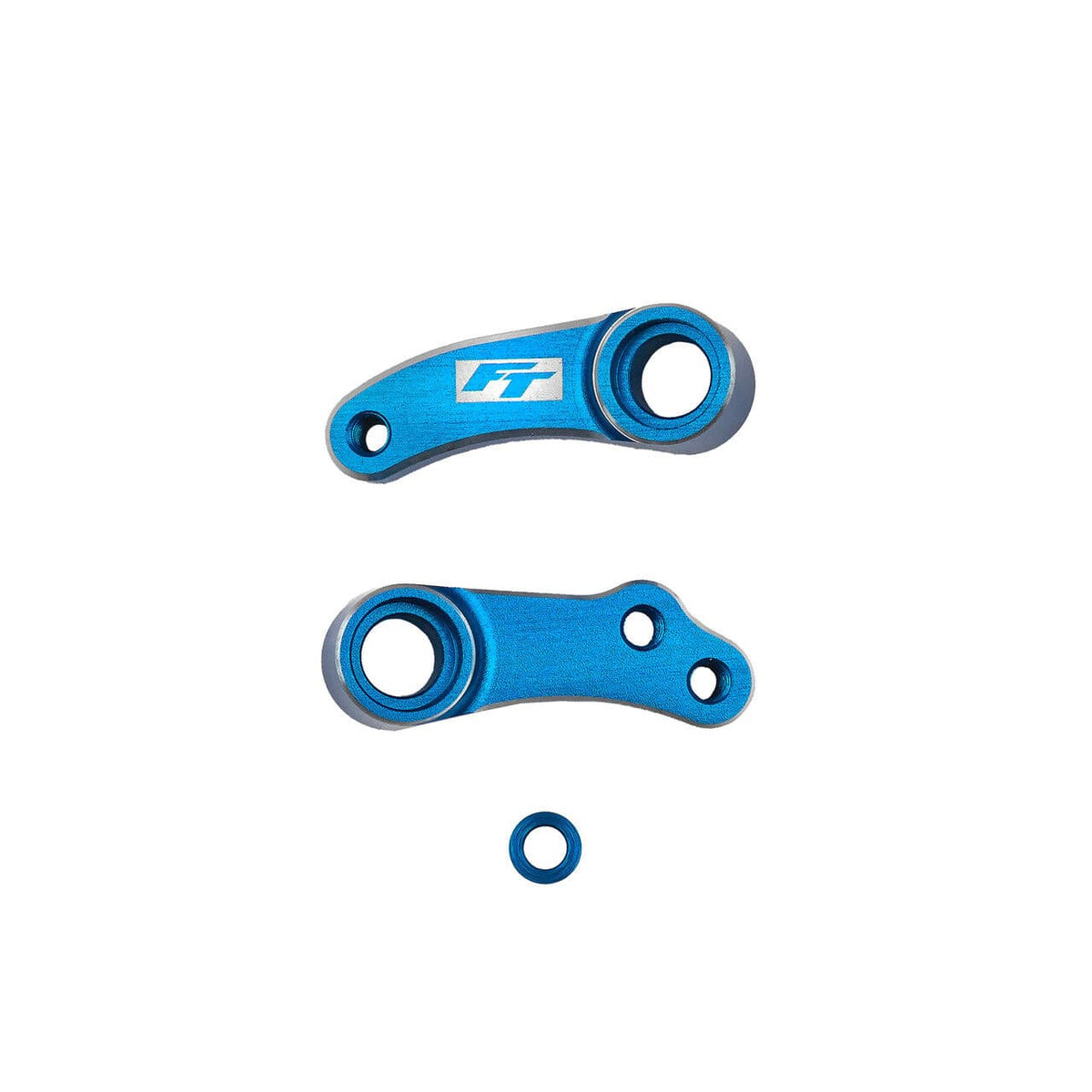 Team Associated RC10B84 FT Aluminum Steering Bellcranks, Blue [92561]