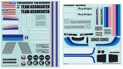 Team Associated RC10CC Decal Sheets [6312]