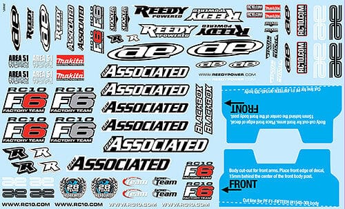 Team Associated RC10F6 Decal Sheet [8690]