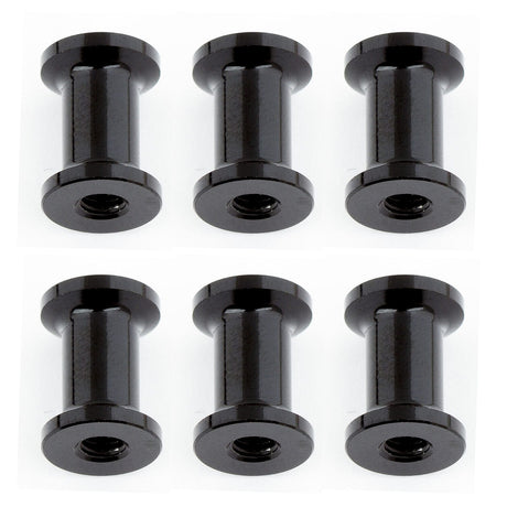 Team Associated RC10F6 FT Heavy Duty Suspension Arm Standoffs, black aluminum [8665]