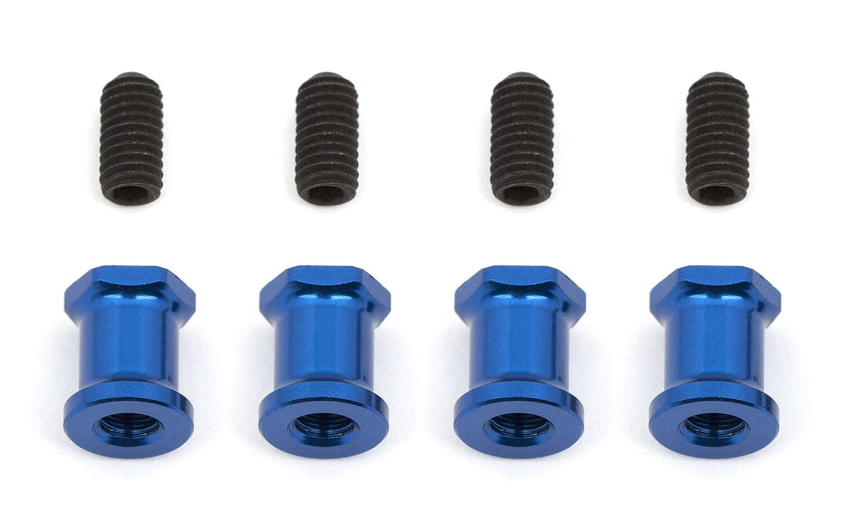 Team Associated RC10F6 FT Suspension Arm Standoffs, blue aluminum [8652]