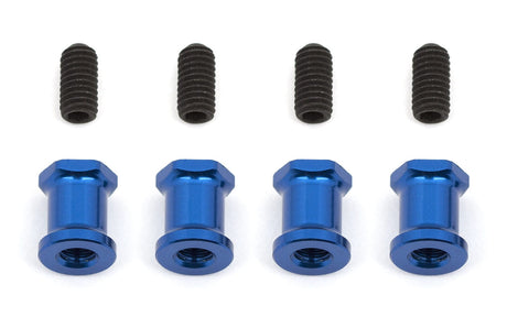 Team Associated RC10F6 FT Suspension Arm Standoffs, blue aluminum [8652]
