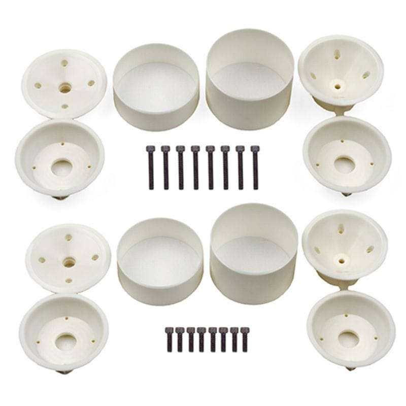 Team Associated RC10T Wide Rear and Narrow Front Wheels, (3-piece) white [7807]