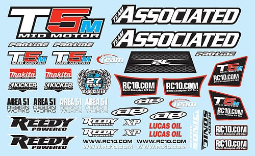 Team Associated RC10T5M Decal Sheet 71022