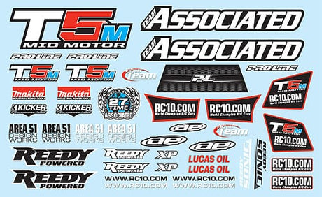 Team Associated RC10T5M Decal Sheet 71022