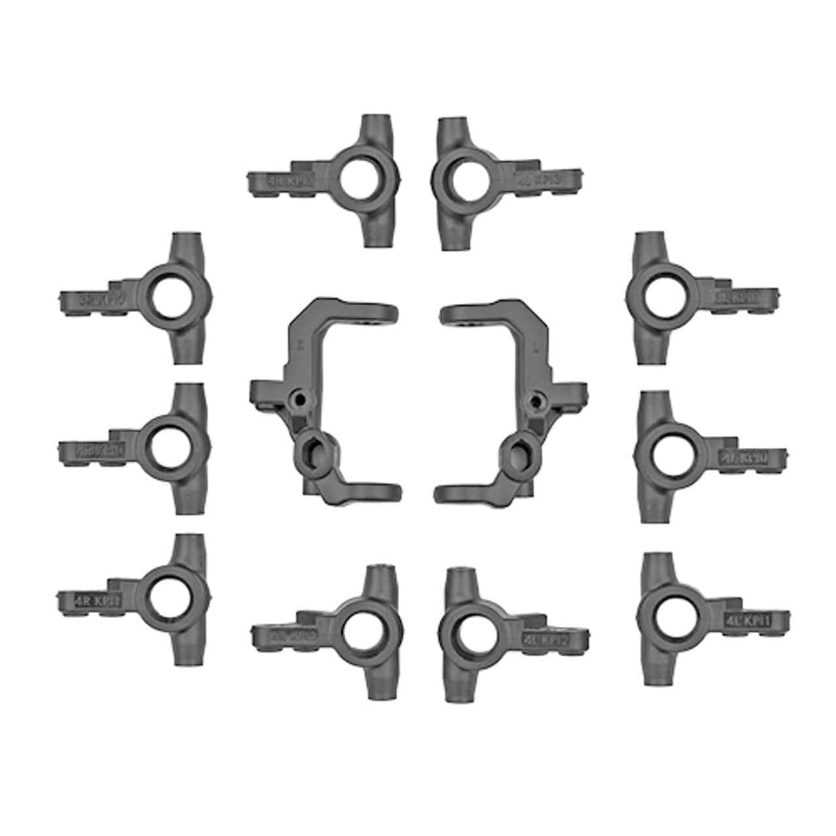 Team Associated RC10T7 FT V2 Caster And Steering Blocks, Carbon [71214]
