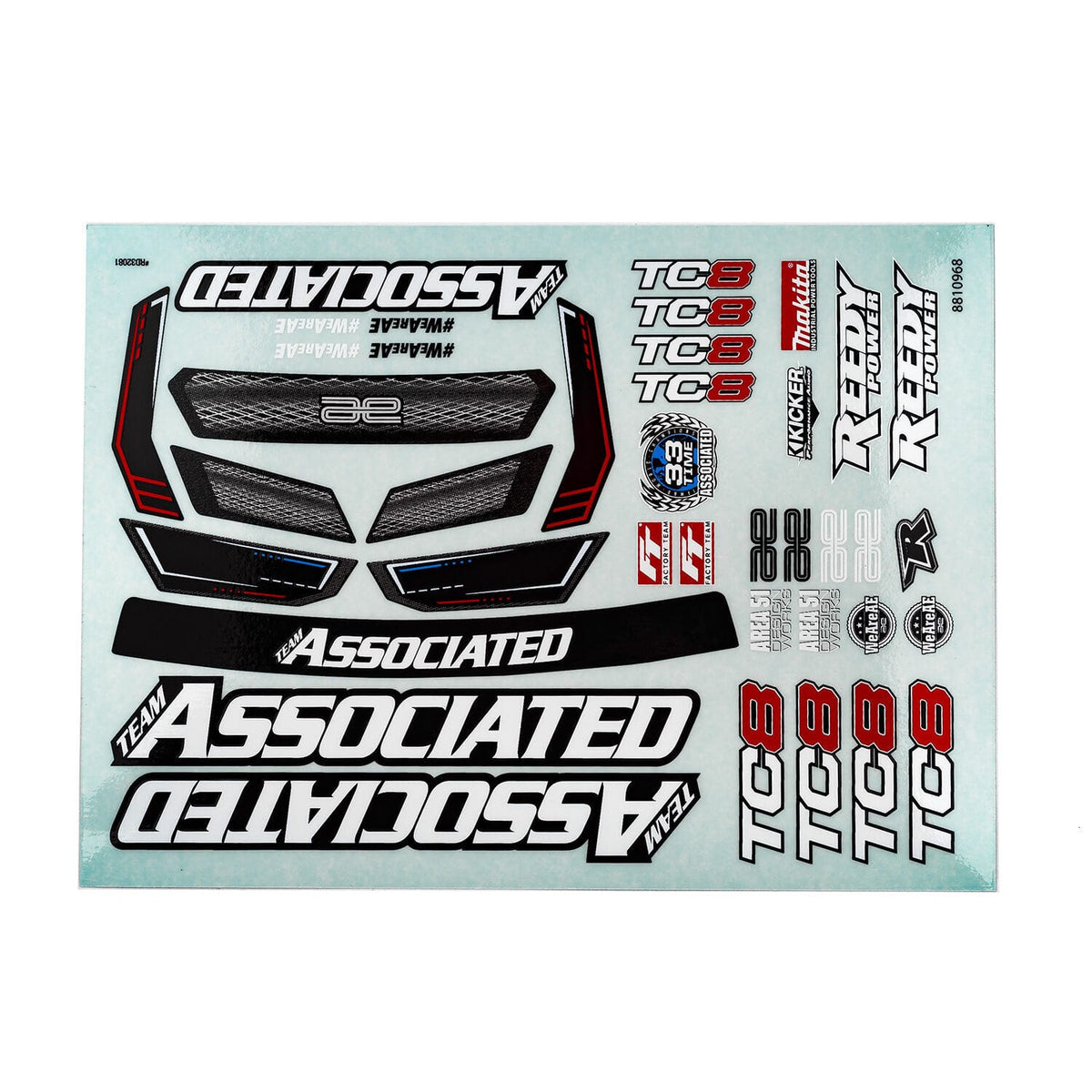 Team Associated RC10TC8 Decal Sheet [32081]