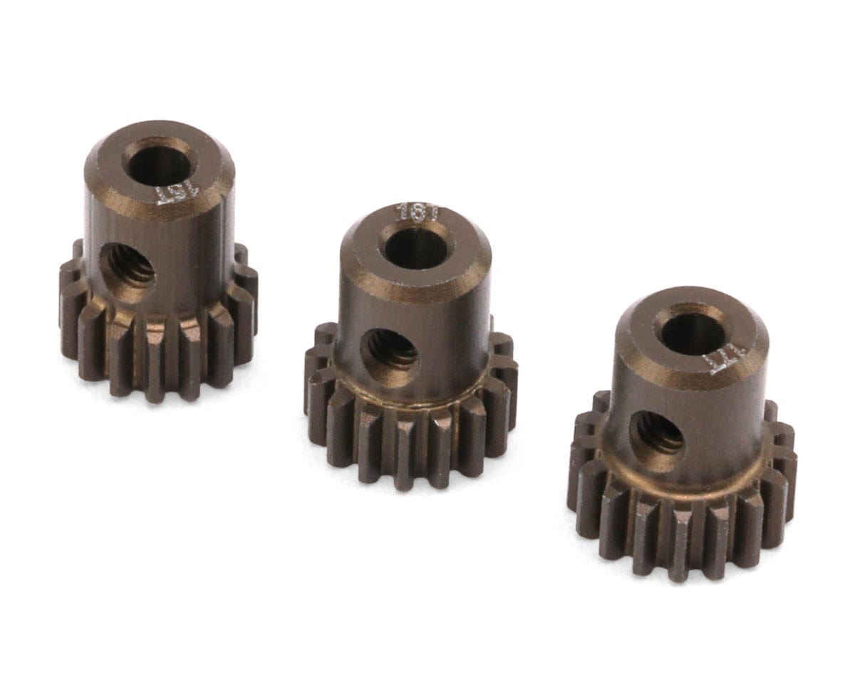 Team Associated RC28R FT Aluminum 1/28 Scale Pinion Gear Set, 15-17 Tooth - 64p [21692]