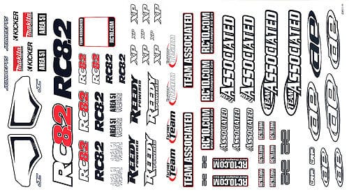 Team Associated RC8.2 Decal Sheet [89559]
