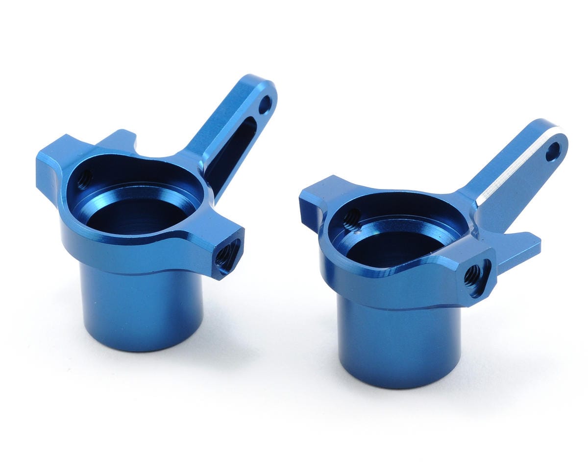Team Associated RC8 Factory Team Blue Aluminum Steering Blocks [89380]