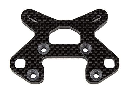 Team Associated RC8B4.1 FT Front Shock Tower, 26.5, carbon fiber [81633]