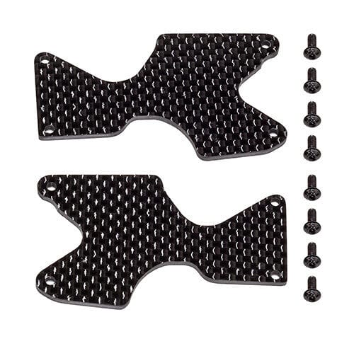 Team Associated RC8B4.1 FT Rear Suspension Arm Inserts, carbon fiber [81668]
