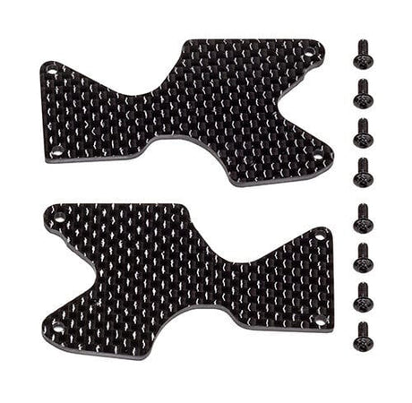 Team Associated RC8B4.1 FT Rear Suspension Arm Inserts, carbon fiber [81668]