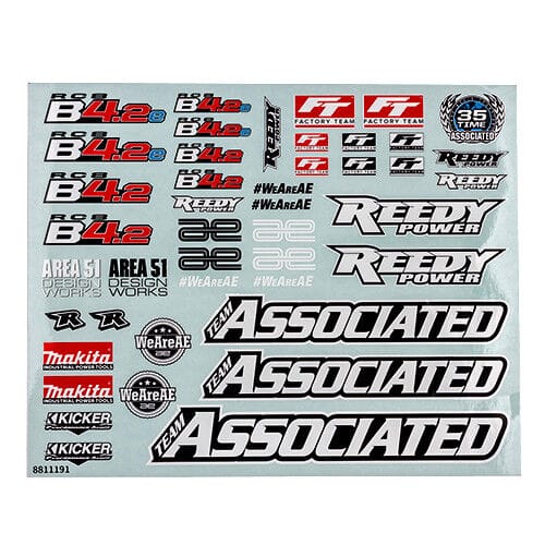 Team Associated RC8B4.2 Decal Sheet [81699]