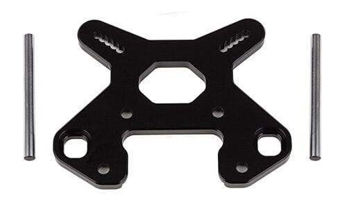 Team Associated RC8B4 Front Shock Tower V2, black aluminum [81504]