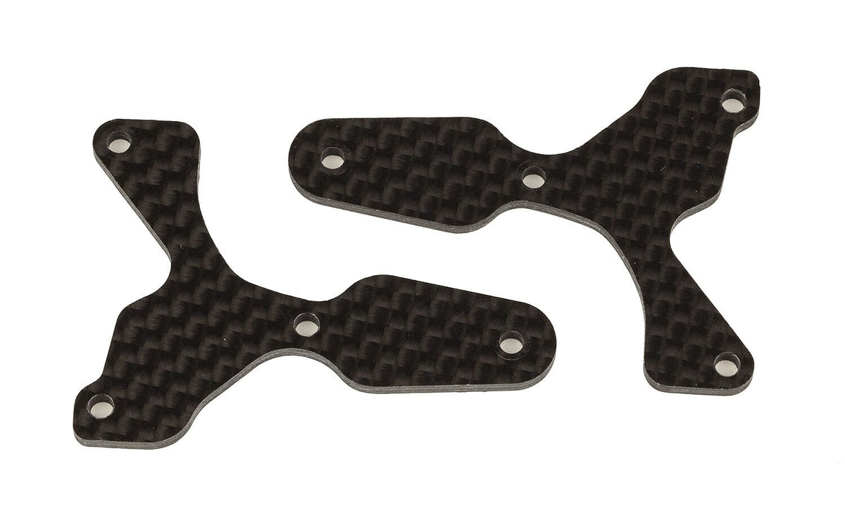 Team Associated RC8B4 FT Front Lower Suspension Arm Inserts, carbon fiber, 2.0mm [81532]