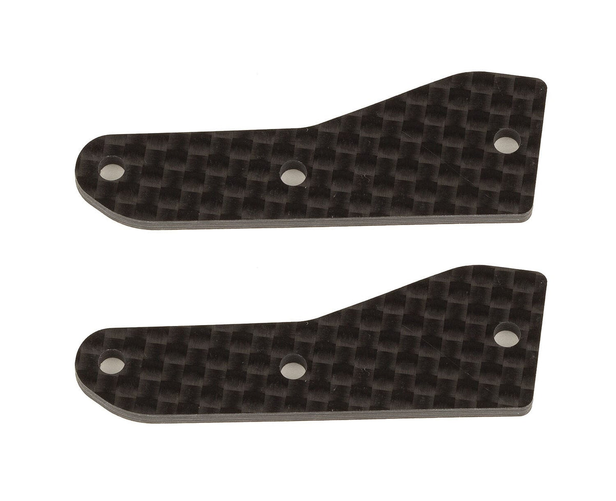 Team Associated RC8B4 FT Front Upper Suspension Arm Inserts, carbon fiber, 2.0mm [81537]