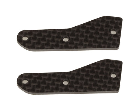 Team Associated RC8B4 FT Front Upper Suspension Arm Inserts, carbon fiber, 2.0mm [81537]
