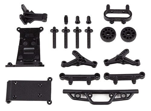 Team Associated REFLEX 14MT Bumper, Wheelie Bar, Body Mount Set [21621]
