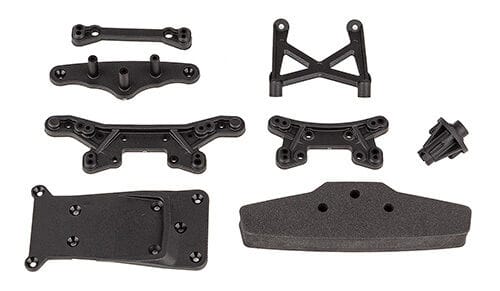 Team Associated REFLEX 14R Shock Towers, Bumper, and Skid Plate Set [21573]