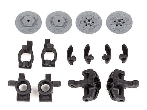 Team Associated REFLEX 14R Steering and Caster Blocks, Rear Hubs, and Brake Discs [21575]