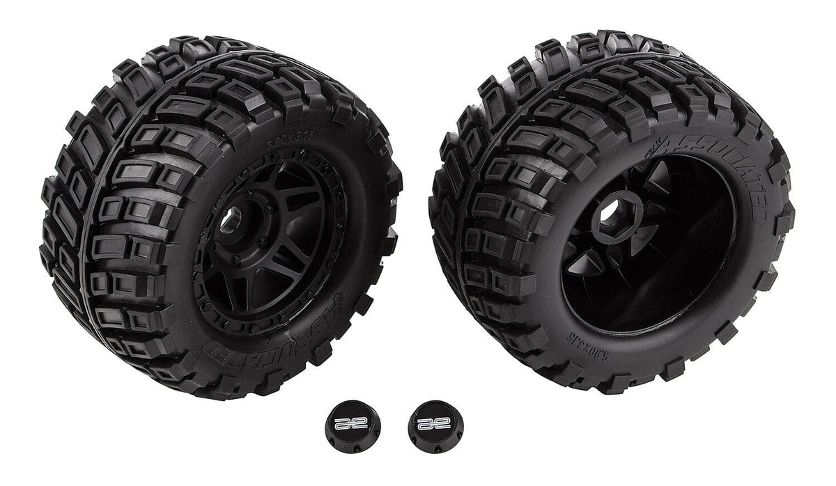 Team Associated RIVAL MT8 Tires and Wheels, mounted [25919]