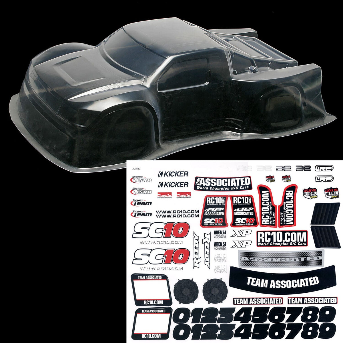 Team Associated SC10 Contender Body, clear [9876]