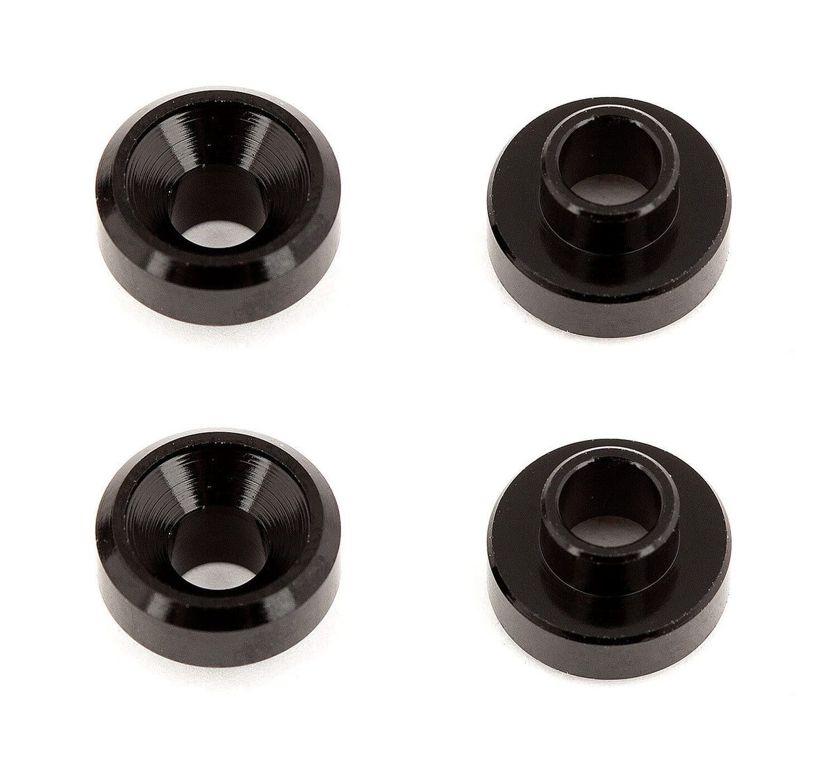 Team Associated Servo Washers, black aluminum [27128]