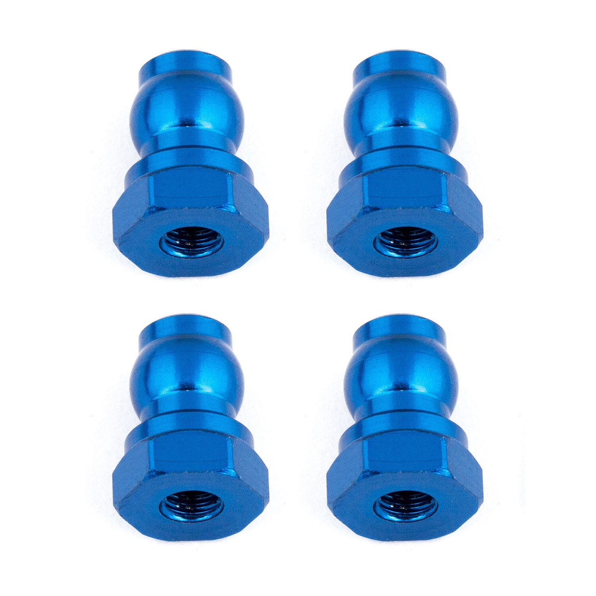 Team Associated Shock Bushings, 10mm, blue aluminum [91815]