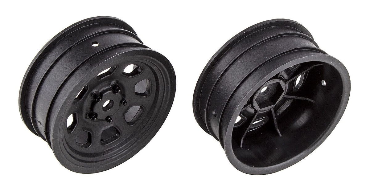 Team Associated SR10 Front Wheels, black [71096]
