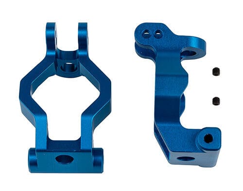 Team Associated SR7 FT Caster Blocks, blue aluminum [26074]