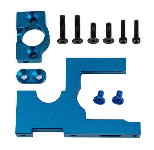 Team Associated SR7 Motor Mount, blue aluminum [26041]