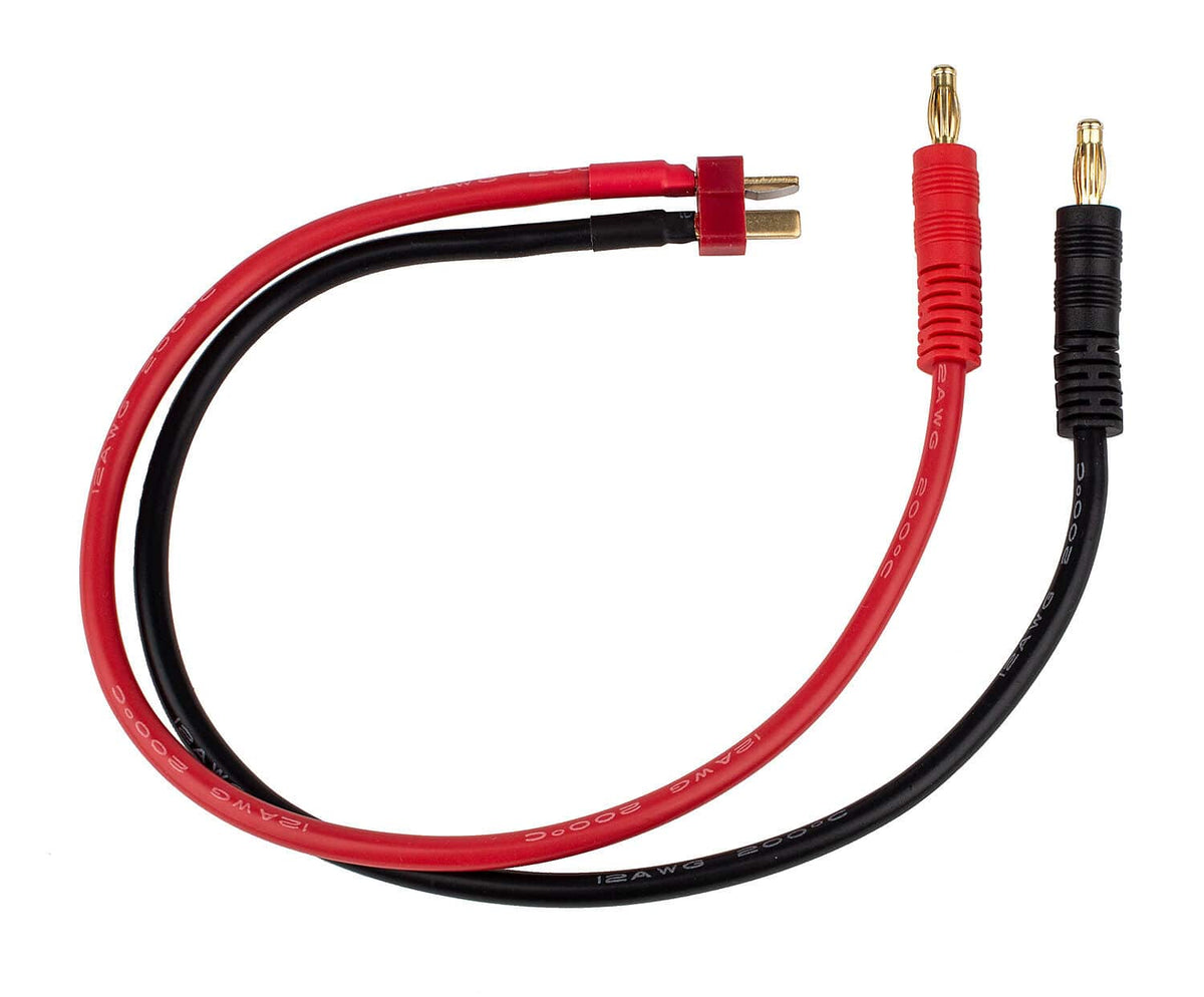 Team Associated T-Plug 350mm Charge Lead, 4mm [27239]