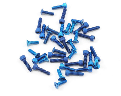 Team Associated TC4 Screw Kit blue aluminum 31054