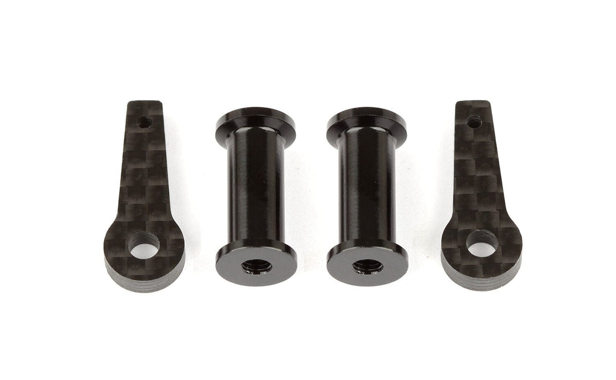 Team Associated TC7.2 Battery Lock Set, black aluminum, carbon fiber [31798]