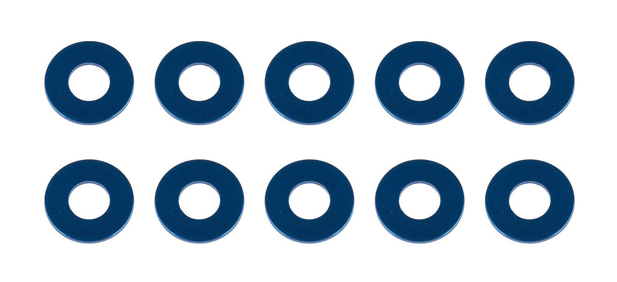 Team Associated Washers, 7.8x3.5x0.5mm, blue aluminum [31387]