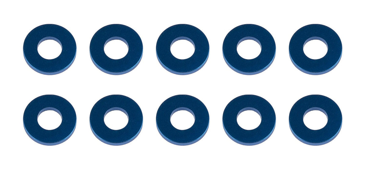 Team Associated Washers, 7.8x3.5x1.0mm, blue aluminum [31388]