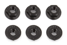 Team Associated Wheel Nuts, M4, Serrated, flanged, black steel [91738]