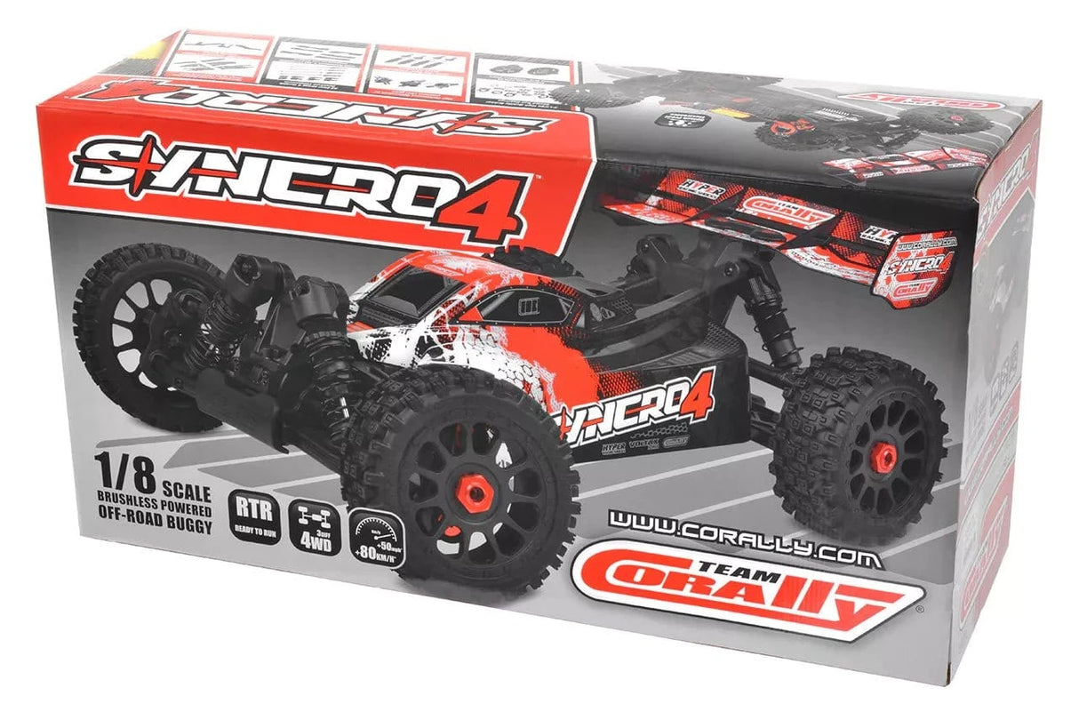 Team Corally 1/8 Syncro - 4 4S Brushless RC Buggy - Red [C - 00287 - R] - Hobbytech Toys