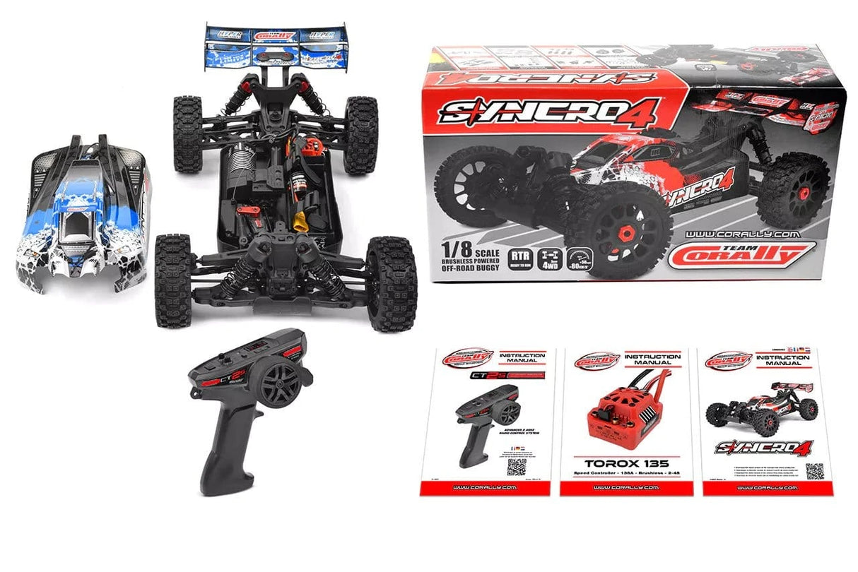 Team Corally 1/8 Syncro - 4 4S Brushless RC Buggy - Blue [C - 00287 - B] - Hobbytech Toys