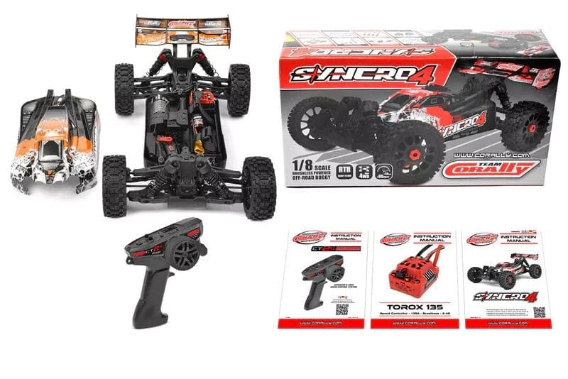 Team Corally 1/8 Syncro - 4 4S Brushless RC Buggy - Orange [C - 00287 - O] - Hobbytech Toys