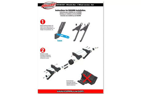 Team Corally 6S Wheelie Bar [C - 00180 - 567] - Hobbytech Toys