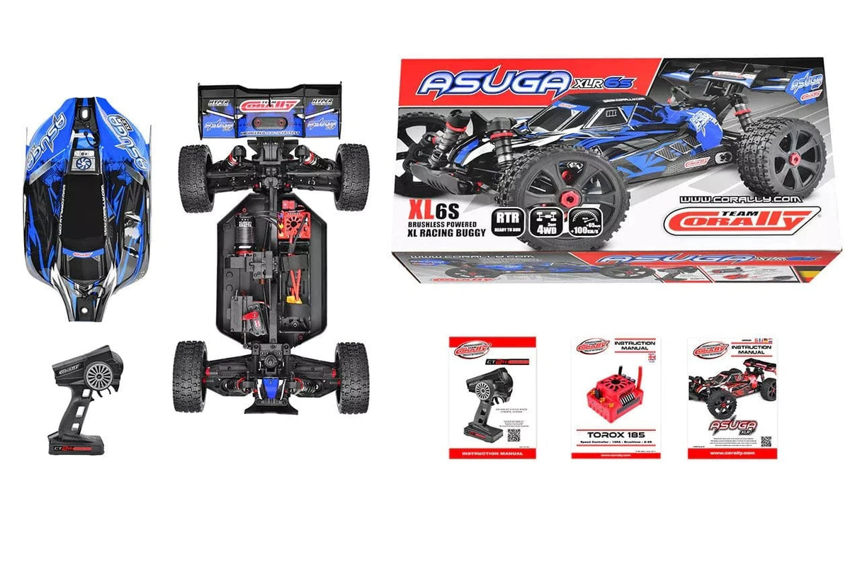 Team Corally Asuga XLR 6S RC Buggy RTR - Blue [C - 00288 - B] - Hobbytech Toys