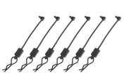 Team Corally Body Clip Retainer w/ Body clip - Black - 6 pcs [C - 00180 - 614] - Hobbytech Toys